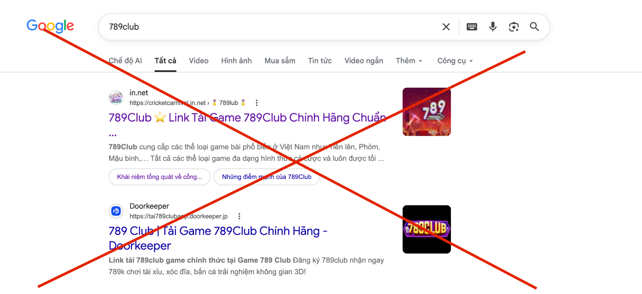 789Club - Cẩn thận với các trang web giả mạo